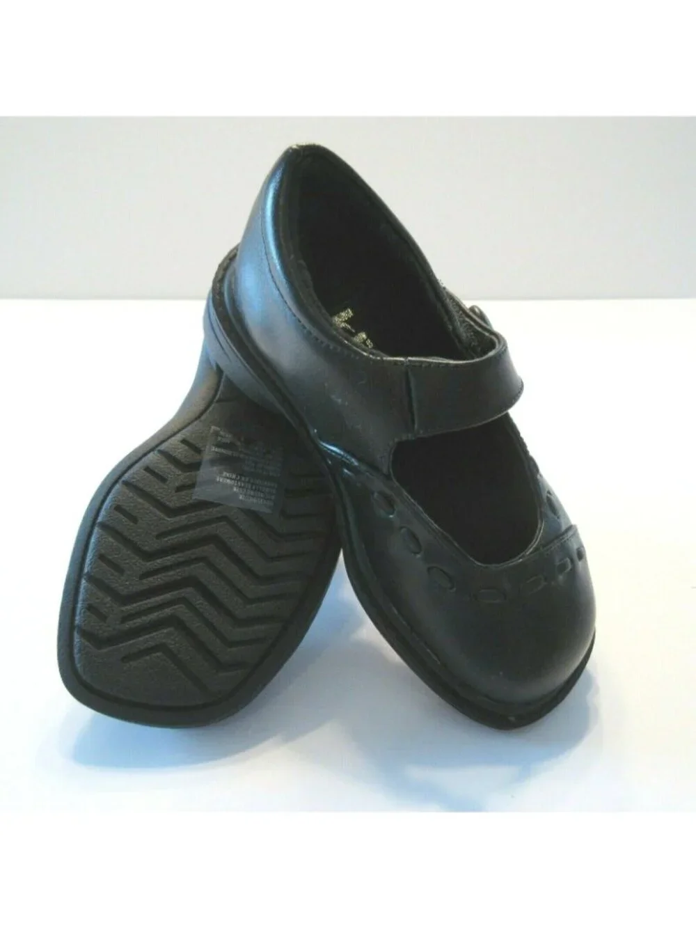KLIX Black Leather Olenda Mary Janes School Shoes Girls Sz 8.5 M New